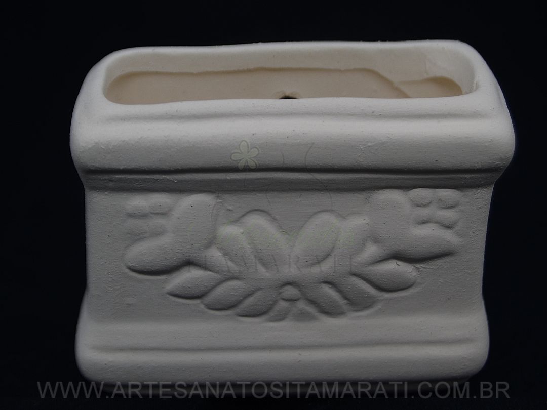Detalhes do produto Vaso meio Retangular flor